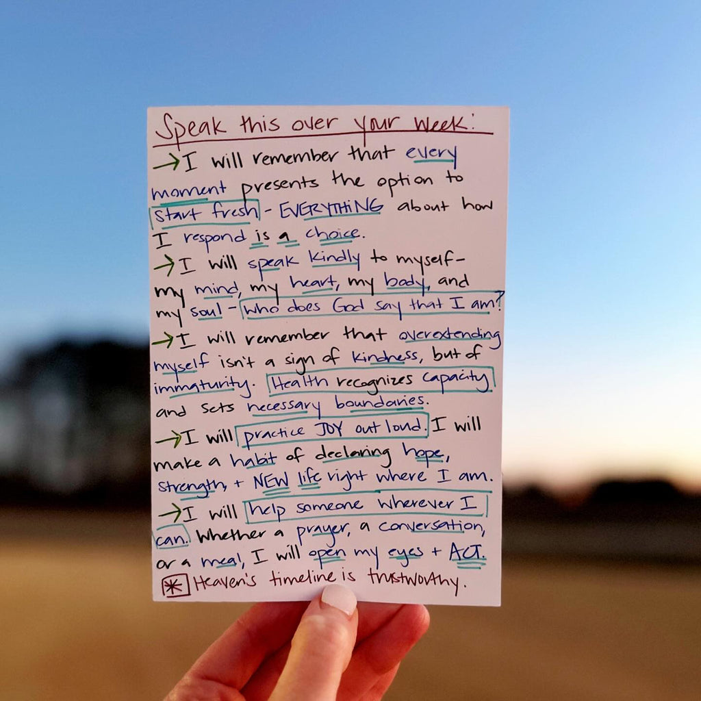 Speak this over your week...