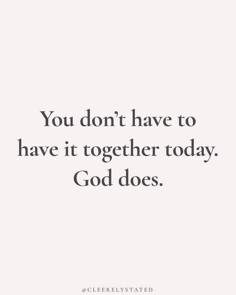 God does not ask you to perform your way into His care.