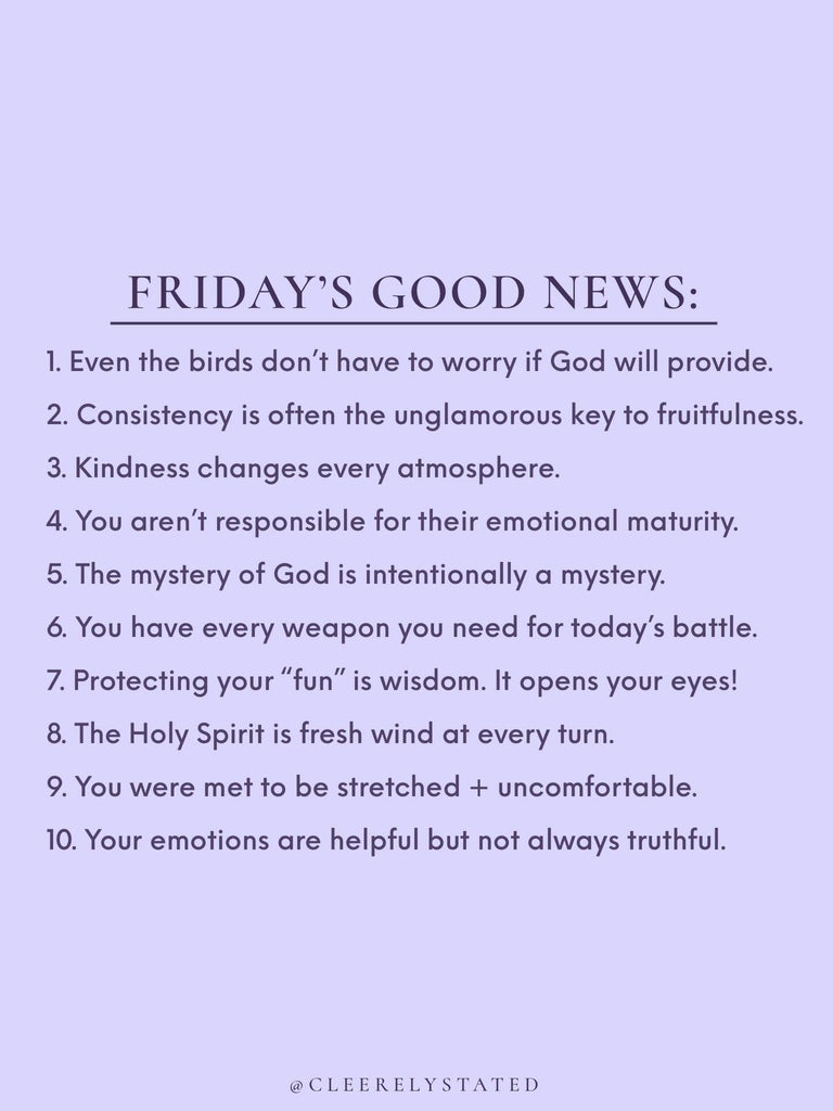 Even the birds don't have to worry if God will provide.