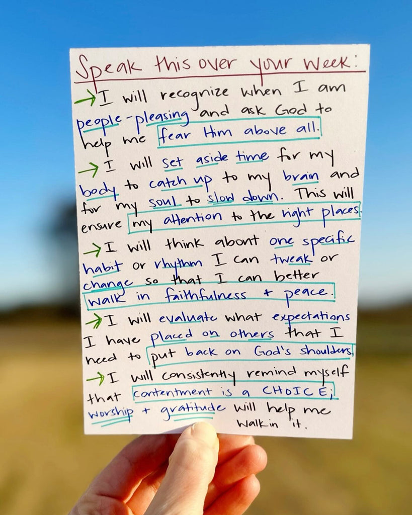 Speak this over your week: