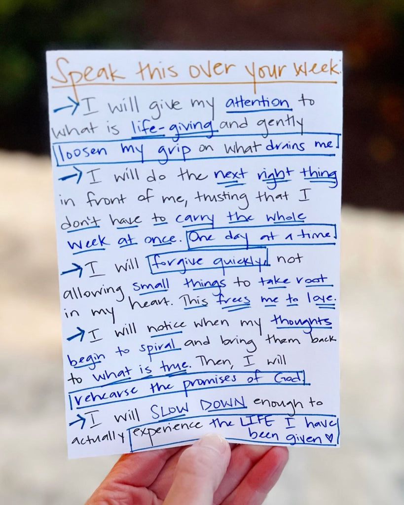Speak this over your week: