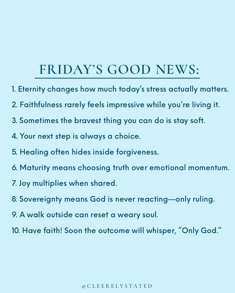 Eternity changes how much today's stress actually matters.