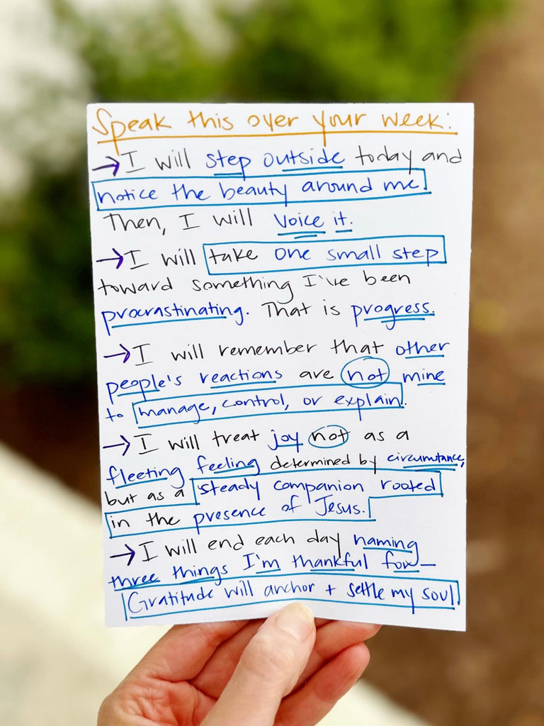 Speak this over your week: