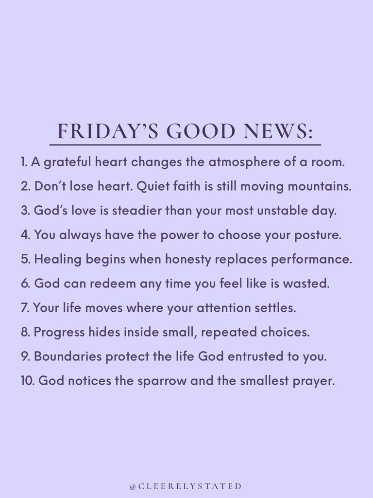 A grateful heart changes the atmosphere of a room