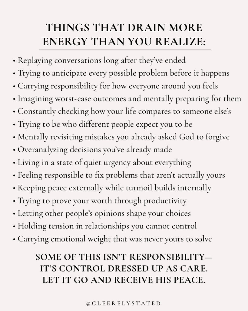 Things that drain more energy than you realize