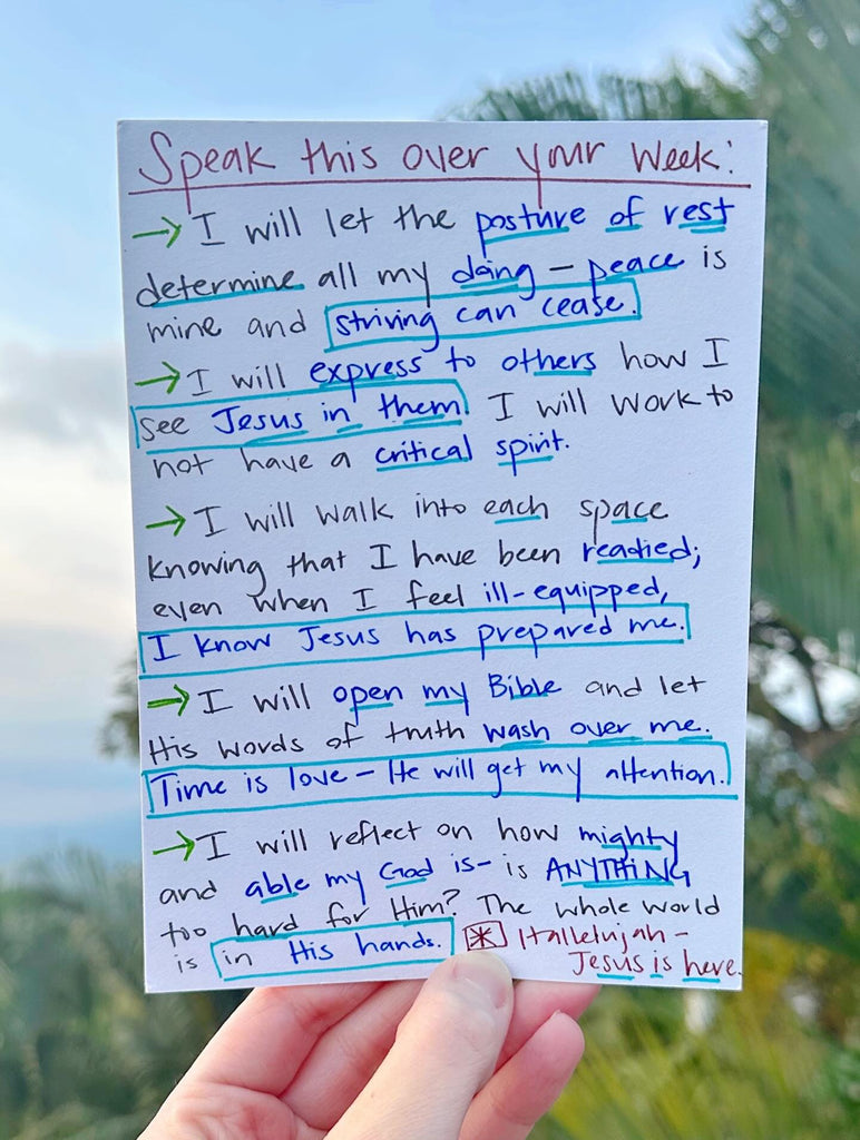 Speak this over your week: