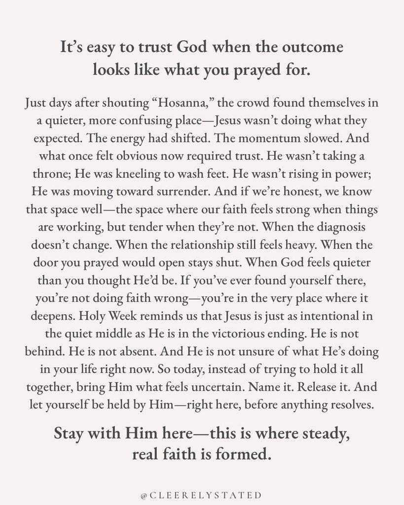 Jesus is just as intentional in the quiet middle