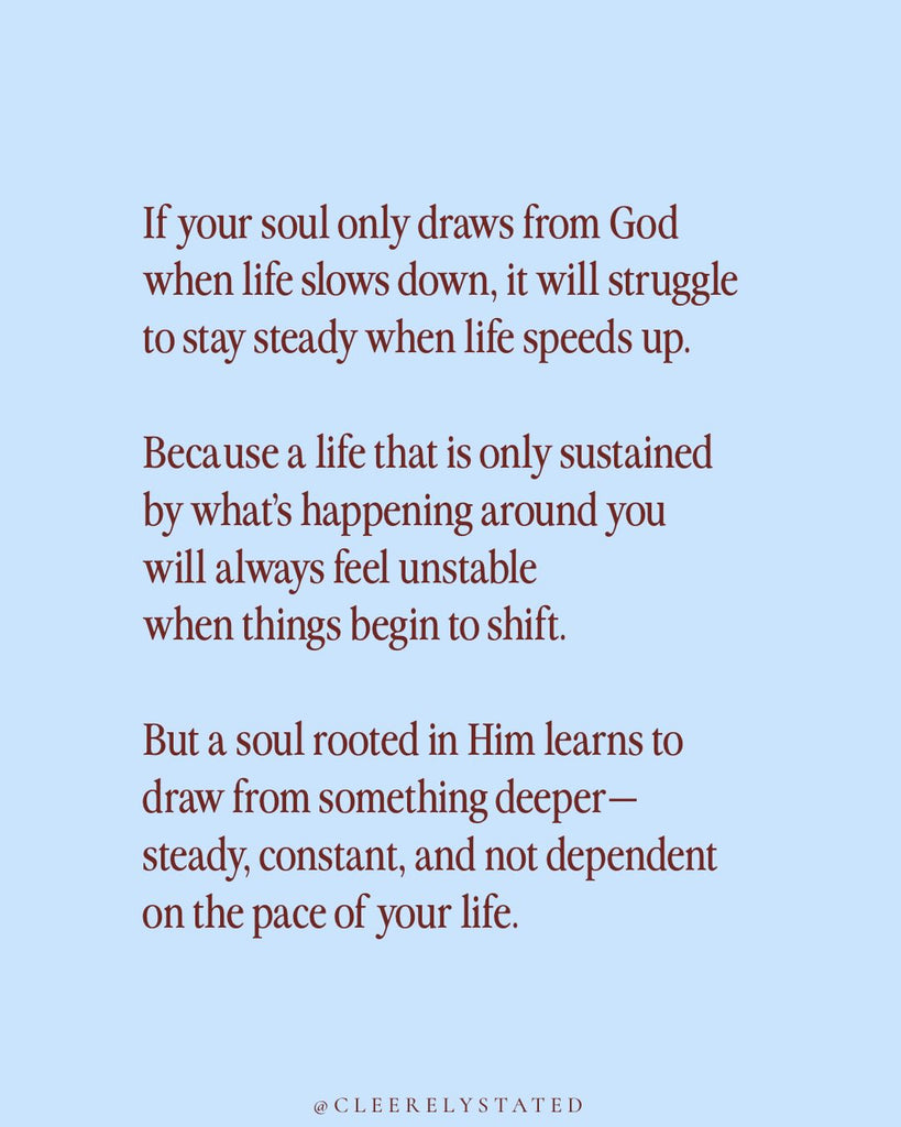 Stillness is where your roots learn WHERE to go.