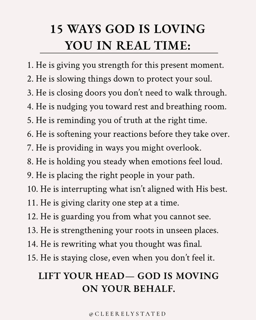 15 ways God is loving you in real time