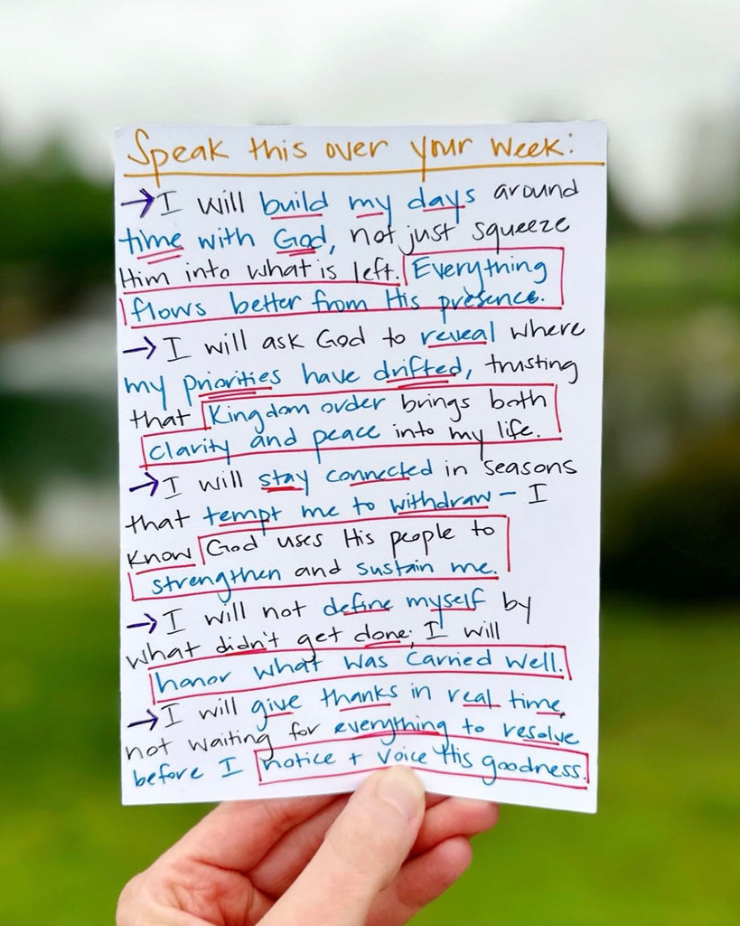 Speak this over your week:
