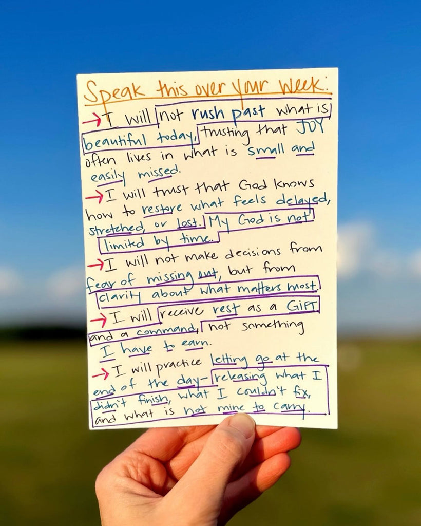 Speak this over your week:
