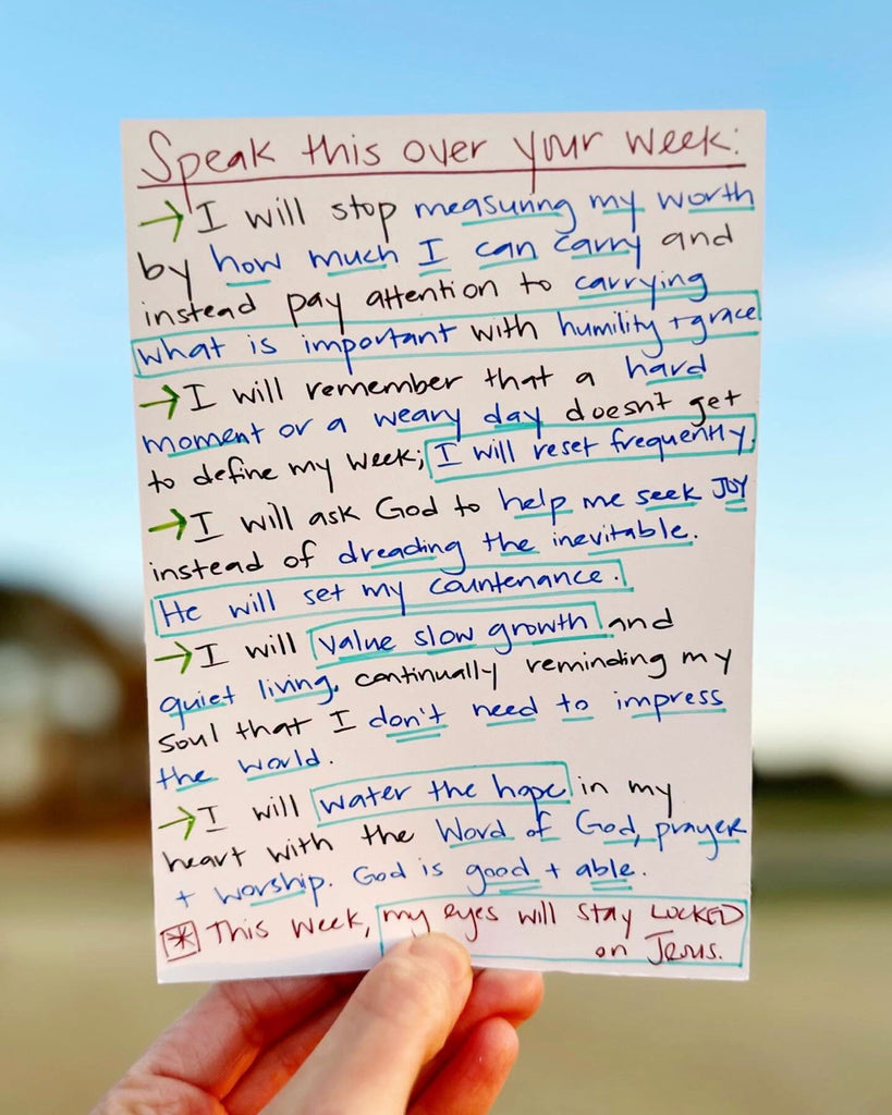 Speak this over your week: