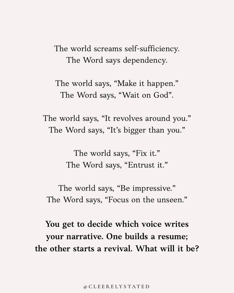 The world vs. The Word