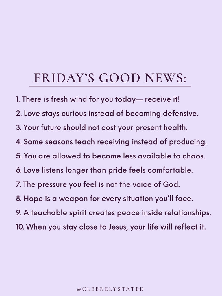 There is fresh wind for you today—receive it!
