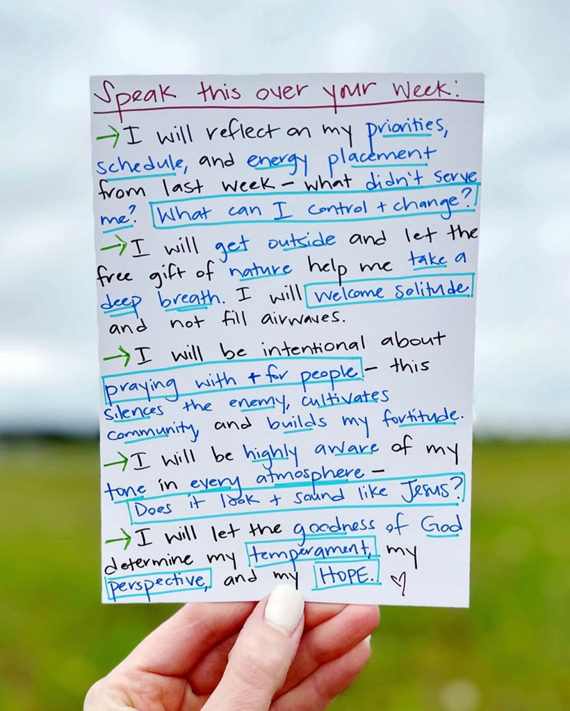 Speak this over your week:
