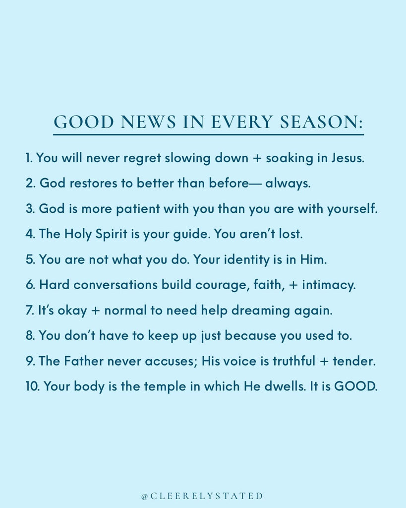You will never regret slowing down + soaking in Jesus.