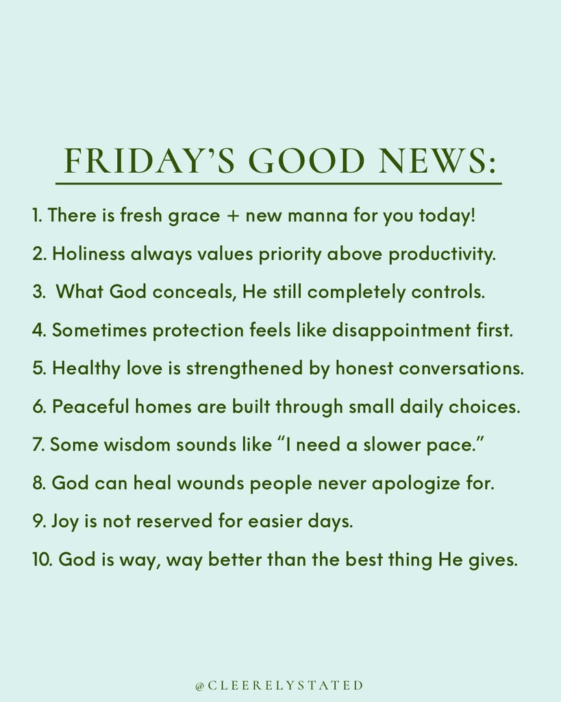There is fresh grace + new manna for you today!