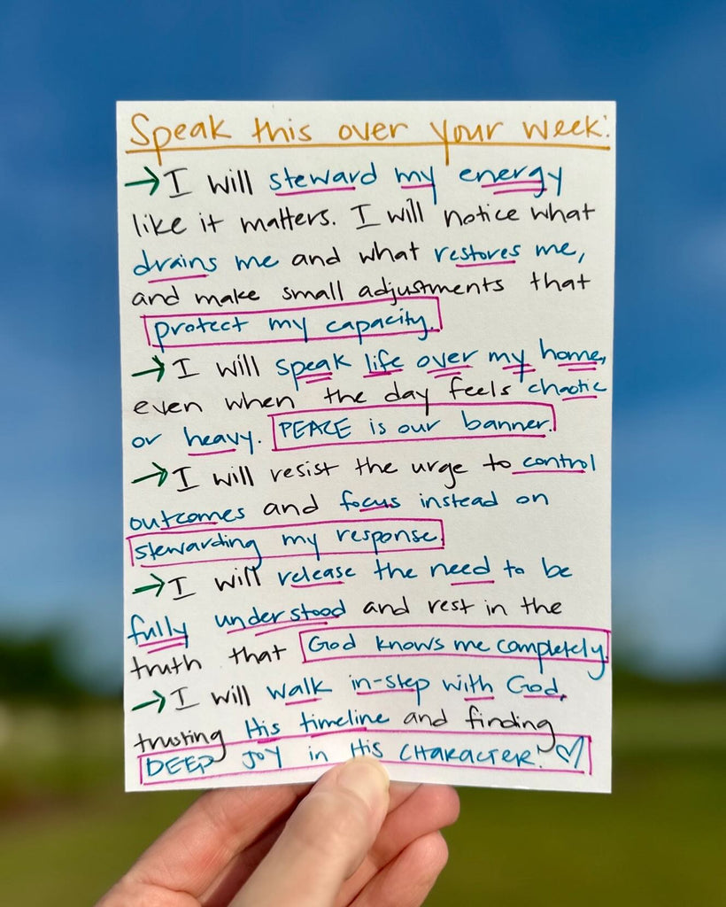 Speak this over your week: