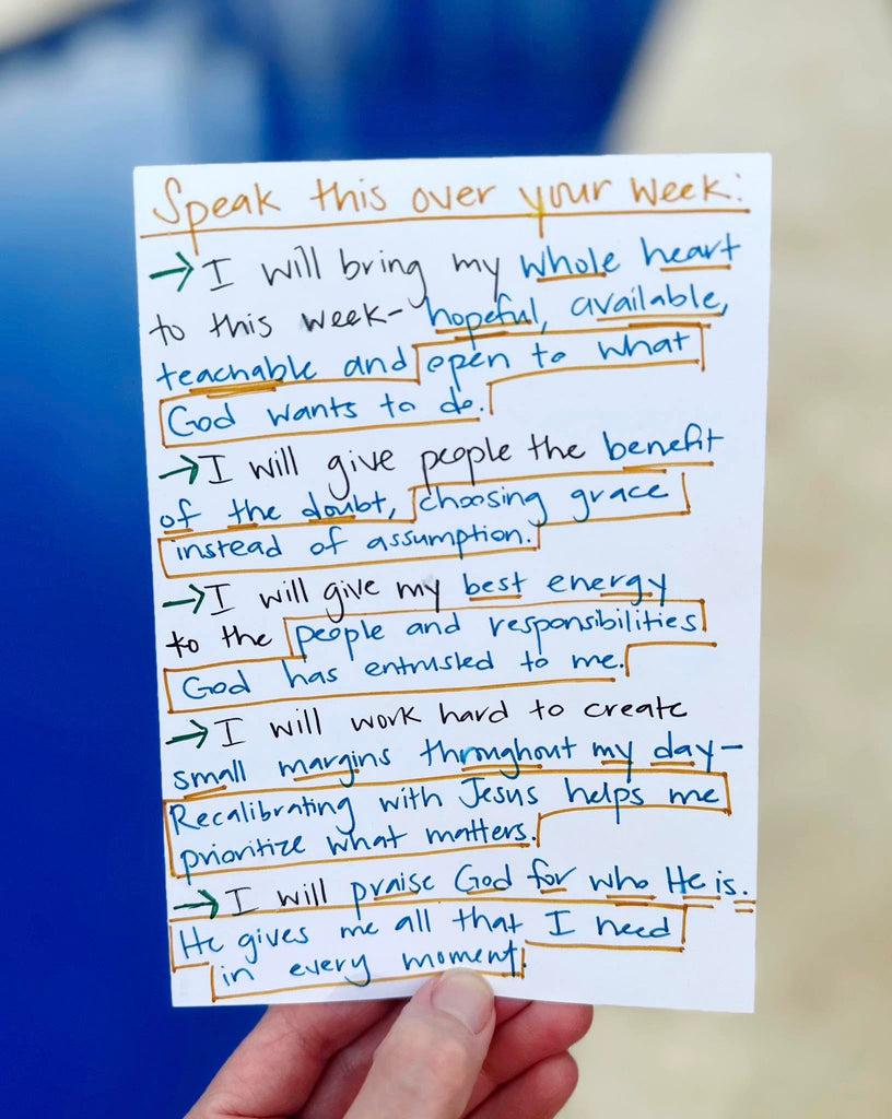 Speak this over your week: