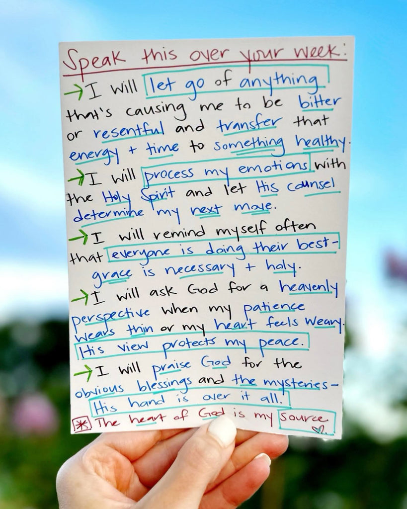 Speak this over your week: