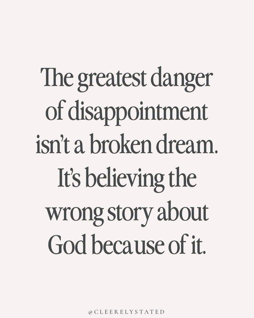 The story disappointment tells us...