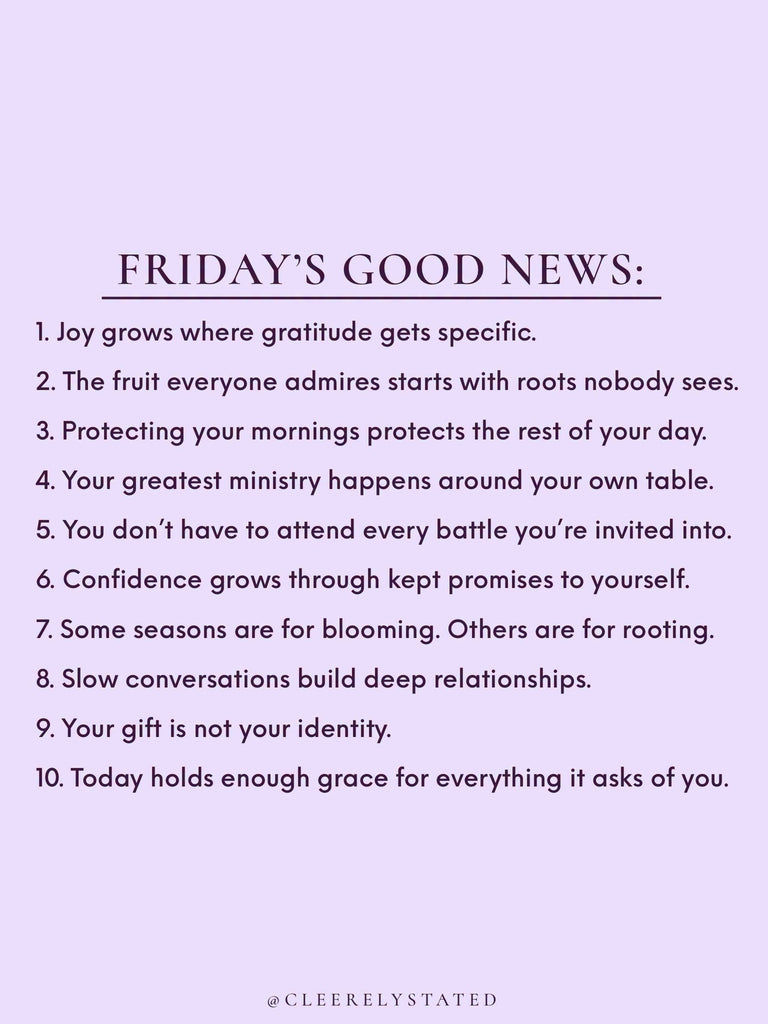Joy grows where gratitude gets specific