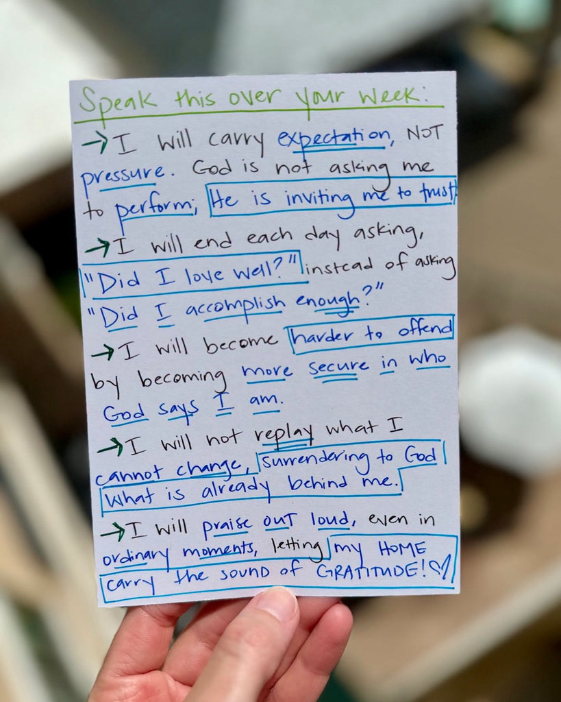 Speak this over your week: