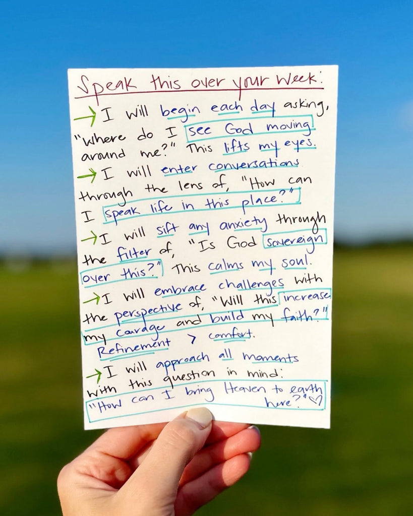 Speak this over your week: