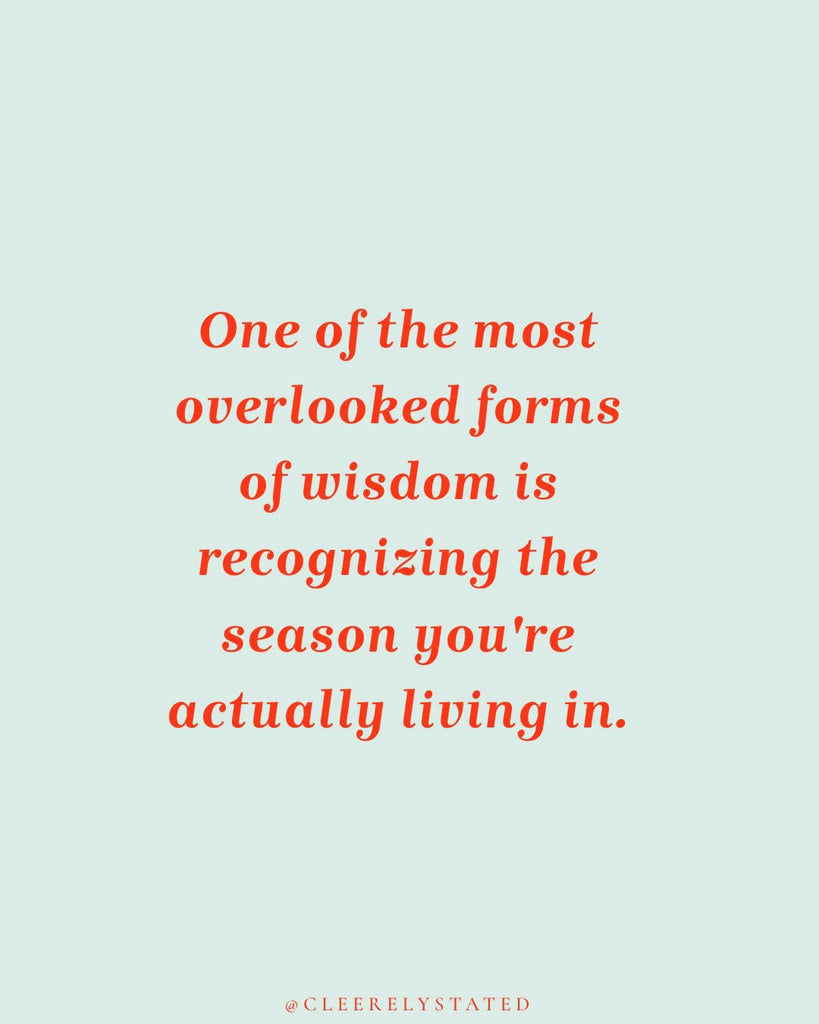 What does this season need from you?