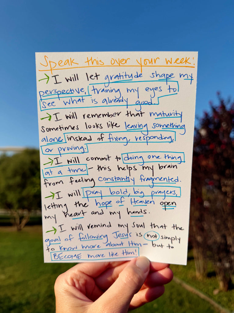 Speak this over your week: