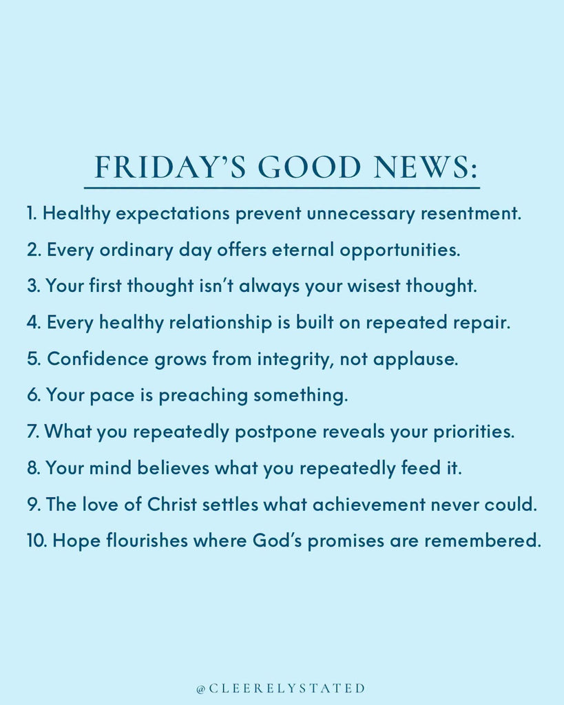 Healthy expectations prevent unnecessary resentment.