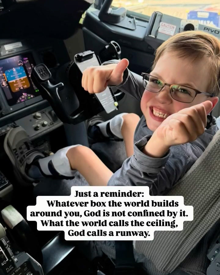 What the world calls a ceiling, God calls a runway.