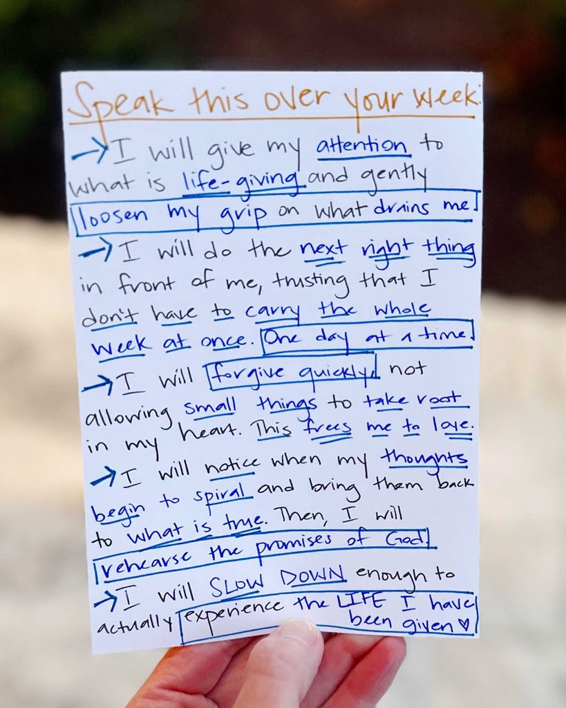 Speak this over your week:
