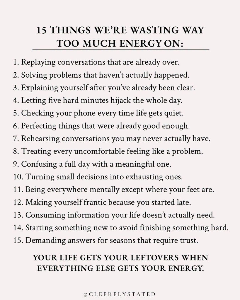 15 things we're wasting way too much energy on...