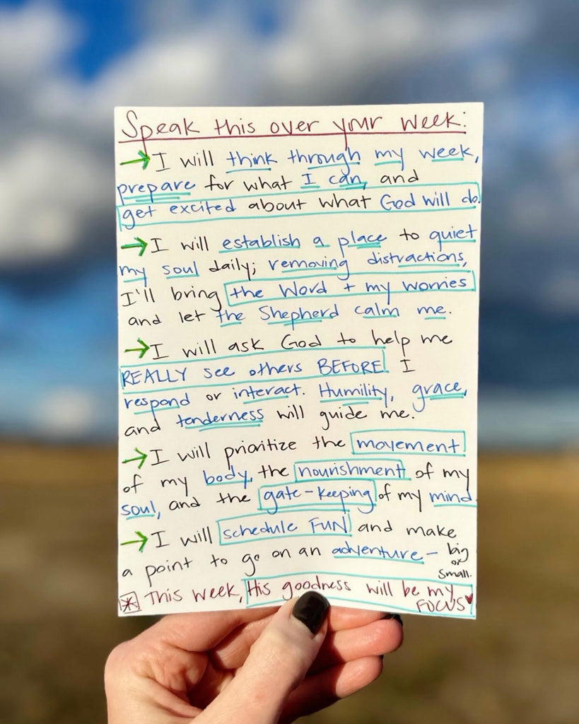 Speak this over your week: