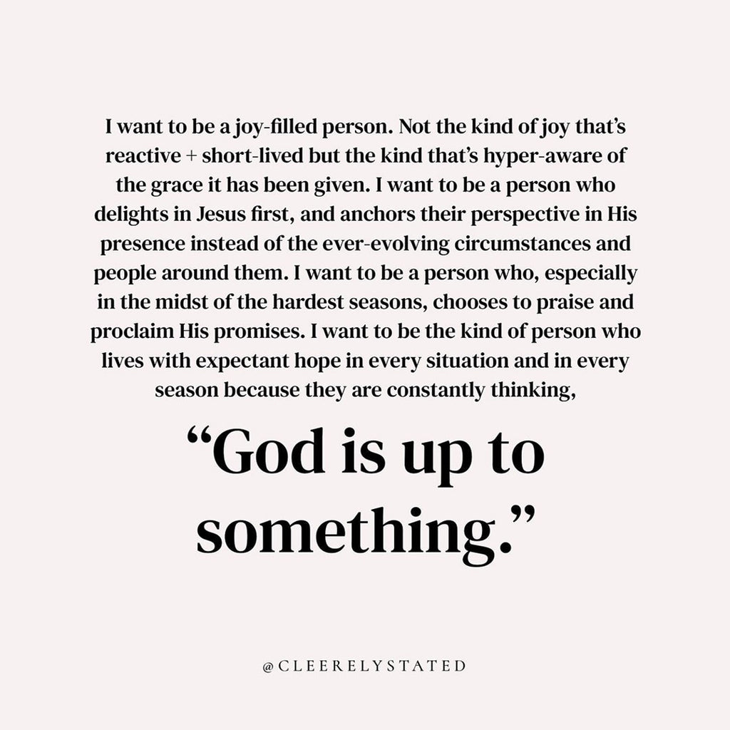 God is up to something.