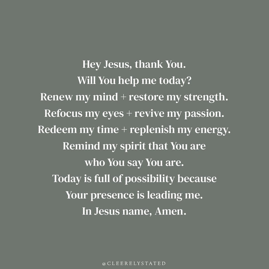 Hey Jesus, will You help me today?