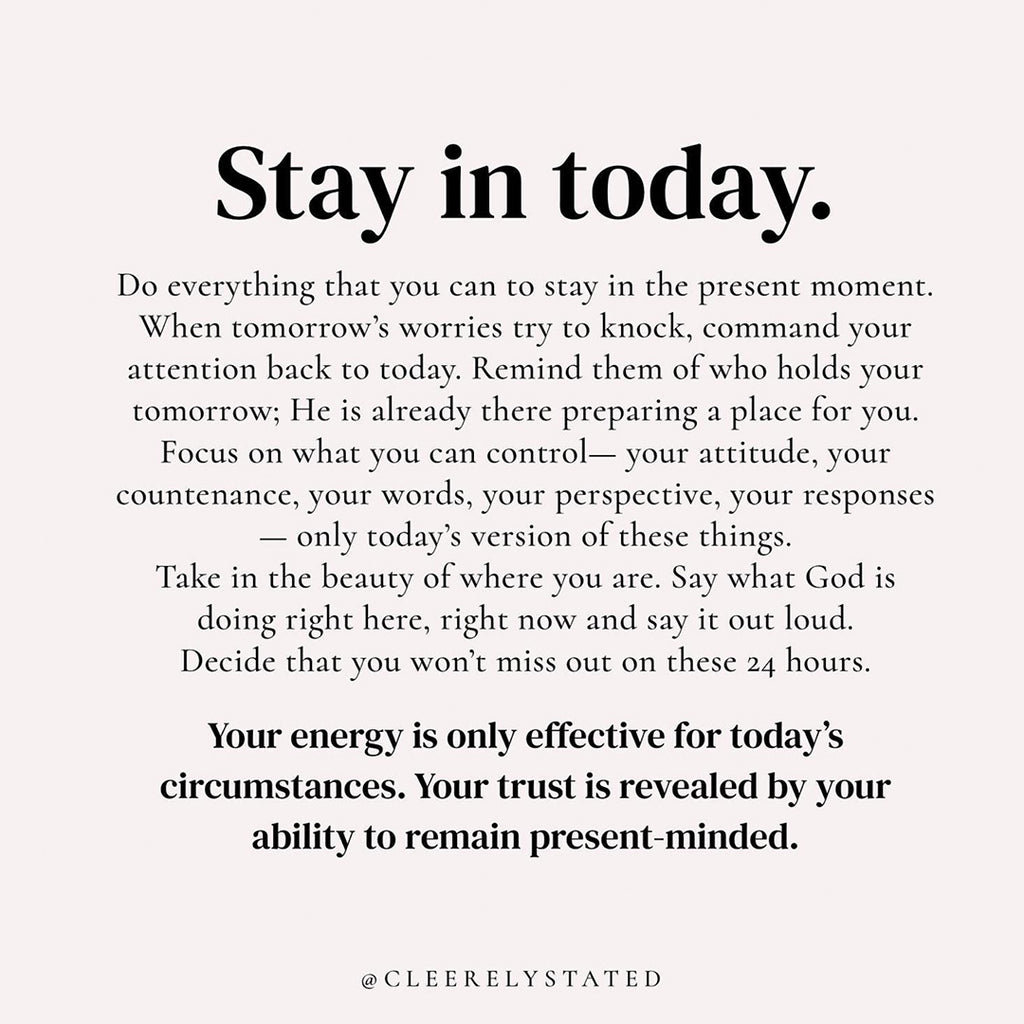Stay in today.
