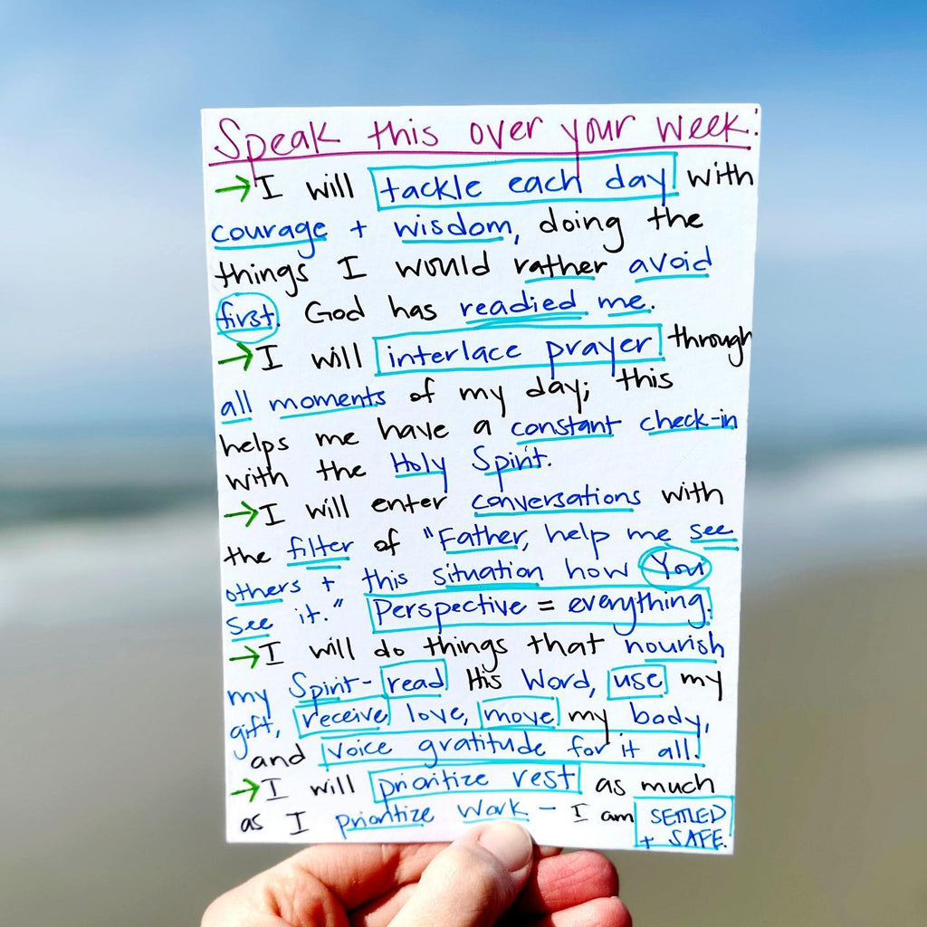 Speak this over your week: