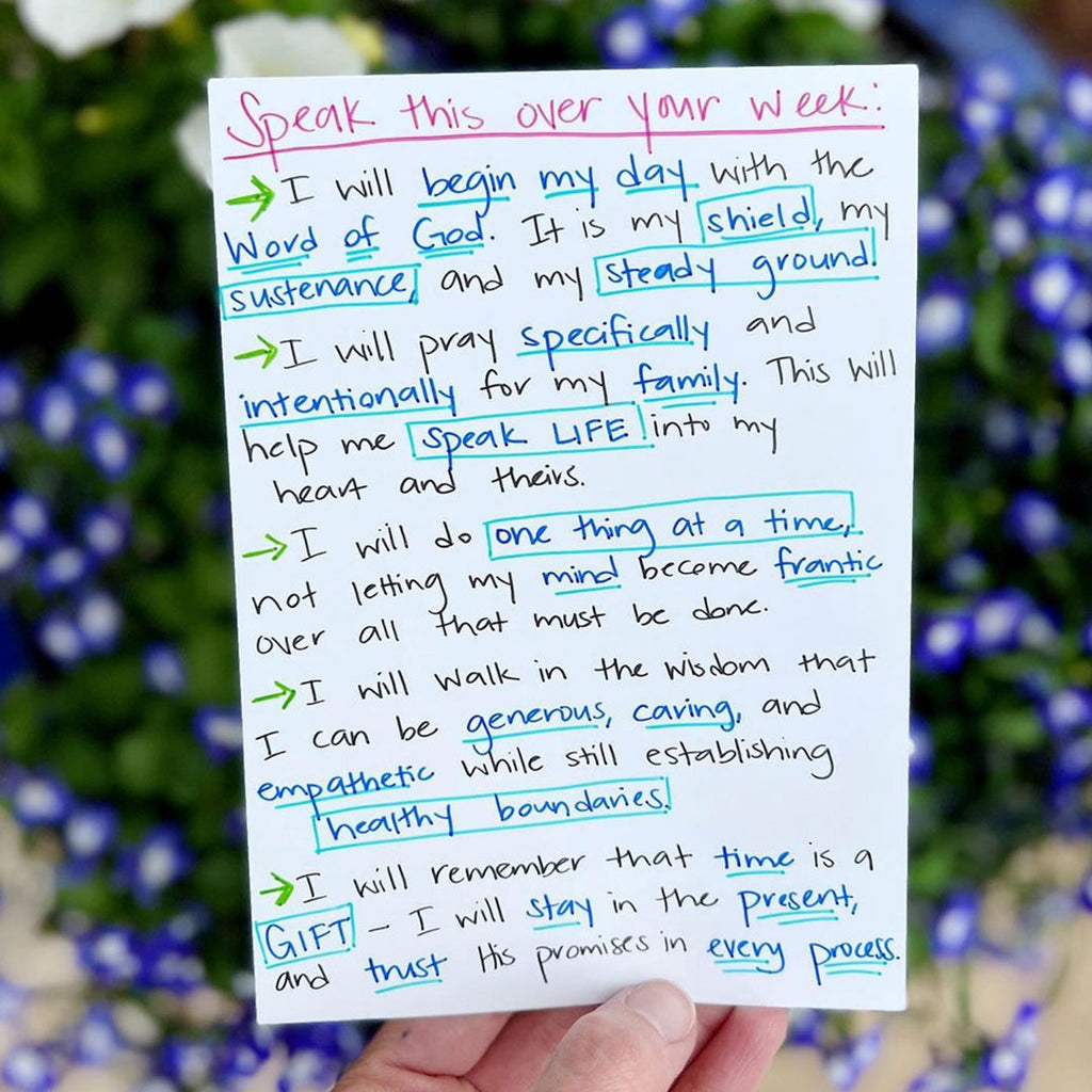 Speak this over your week: