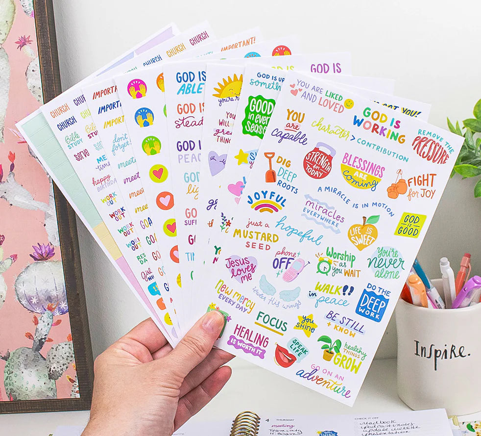 bloom X Cleerely Stated Rooted in Faith Sticker Pack