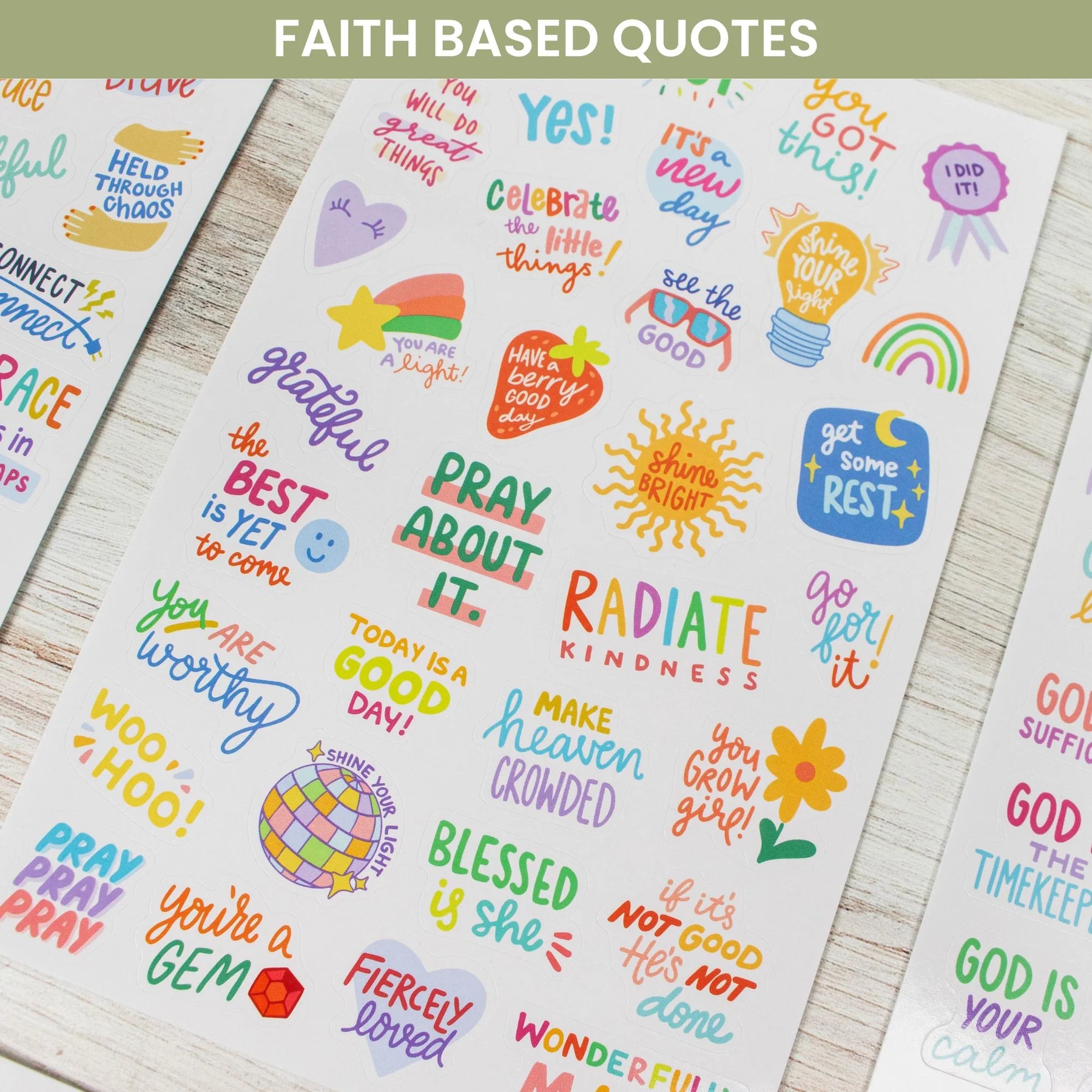 bloom X Cleerely Stated Rooted in Faith Sticker Pack
