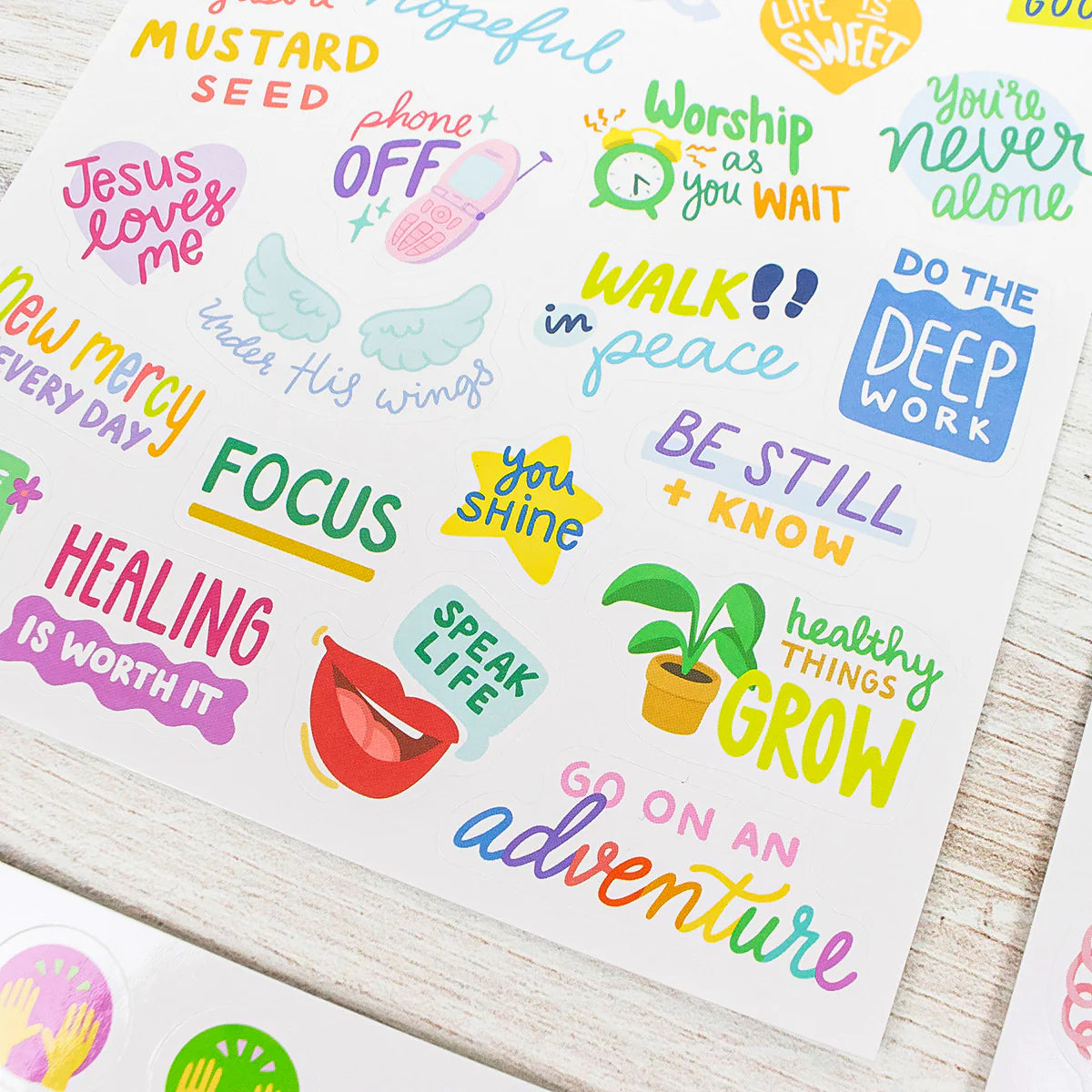 bloom X Cleerely Stated Rooted in Faith Sticker Pack