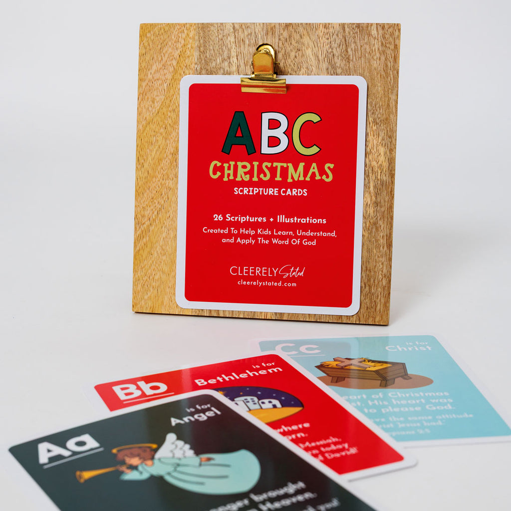 ABC Christmas Scripture Cards – Cleerely Stated