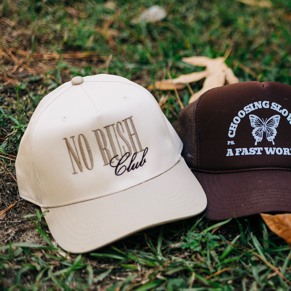 No Rush Club Panel Trucker Hat