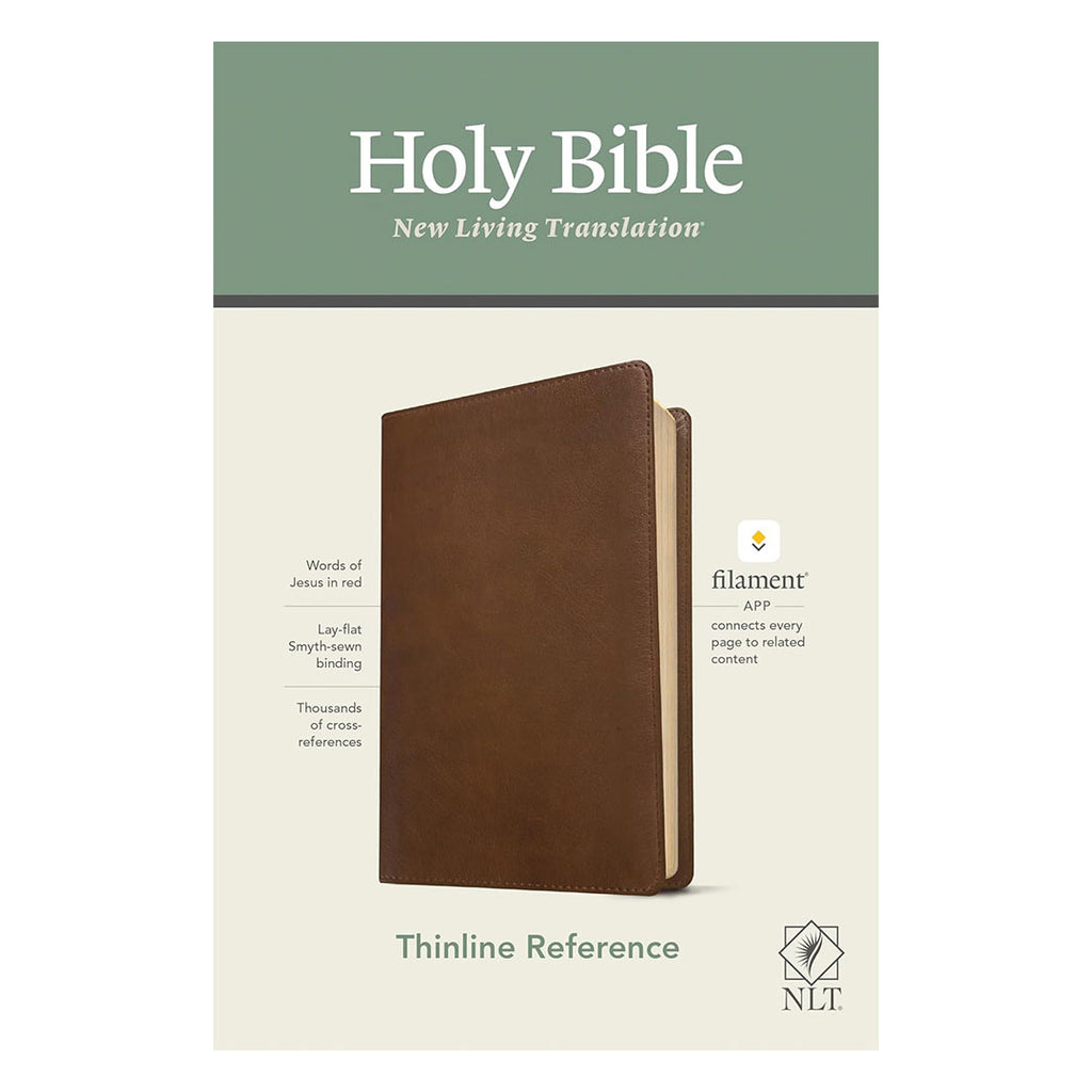 NLT Thinline Reference Bible, Filament-Enabled Edition—LeatherLike, Rustic Brown