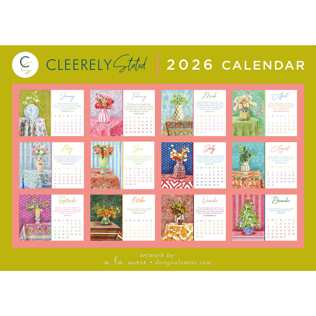 2026 Calendar w/Stand