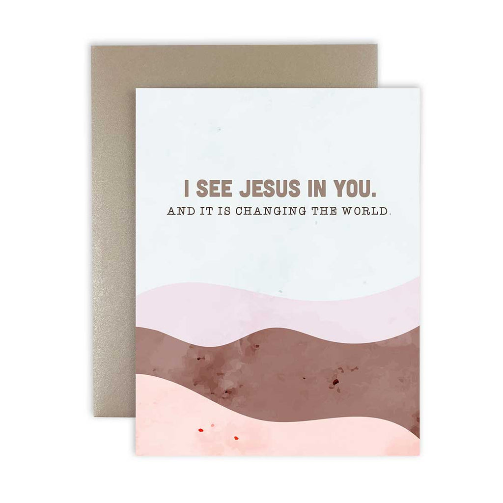 Jesus in You Waves - Greeting Card