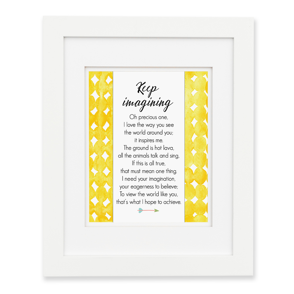 Keep Imagining - Yellow Wall Print