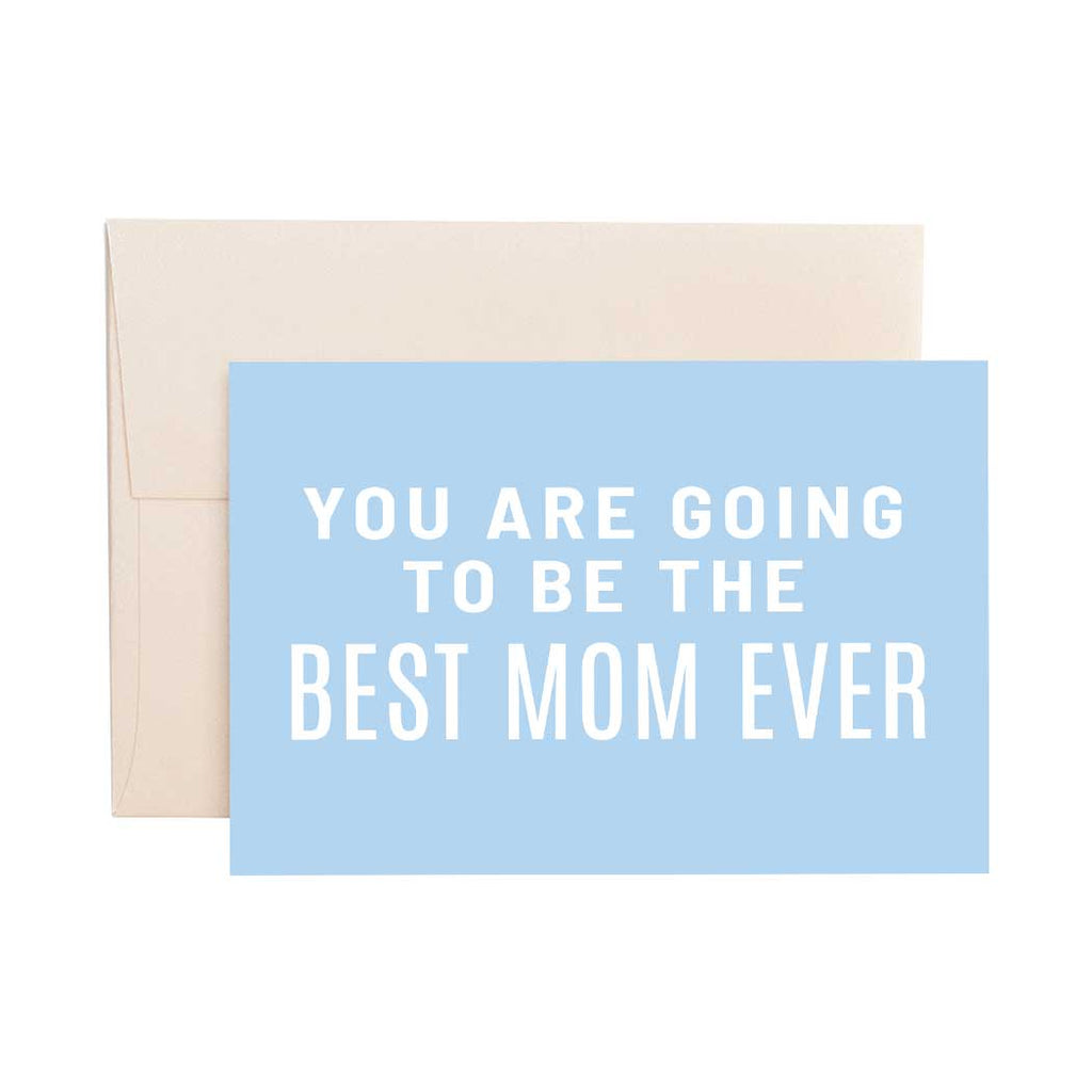 Best Mom Blue - Greeting Card